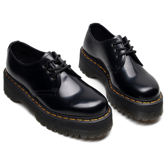 Women's Doc Martens Platform Leather Lace Up Low Top Shoes - LAKD London