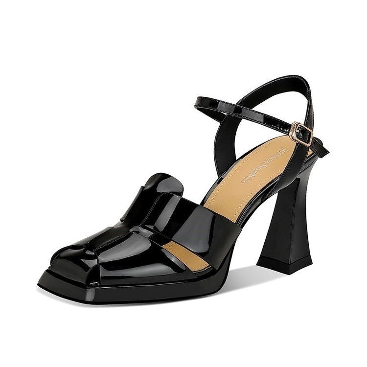 Women's Premium Waterproof Platform Chunky Heel Square Sandals - LAKD London