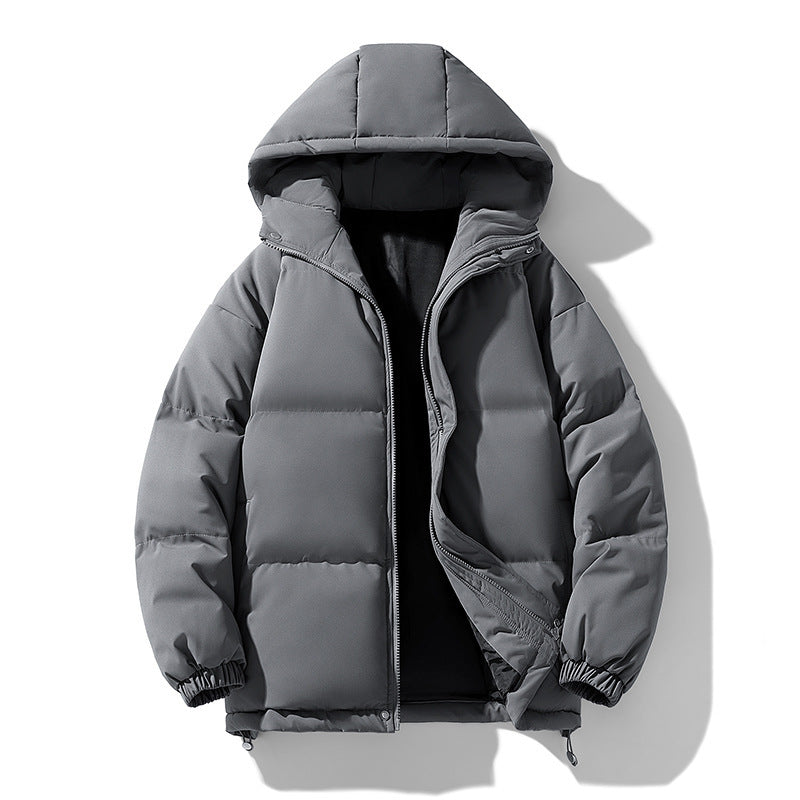 Men's Cozy Winter Hooded Cotton Jacket for Warmth and Comfort