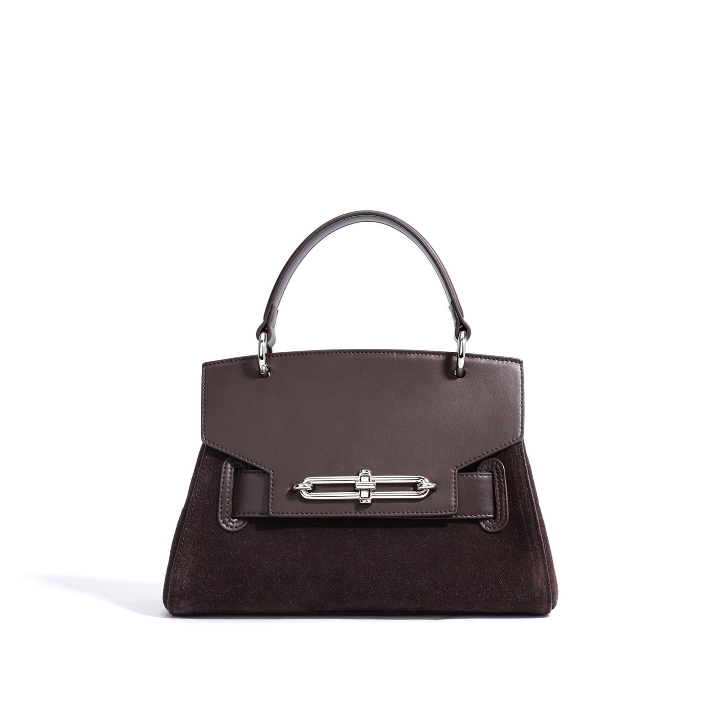 Women's Luxury Genuine Leather One Shoulder Textured Clamshell Handbag