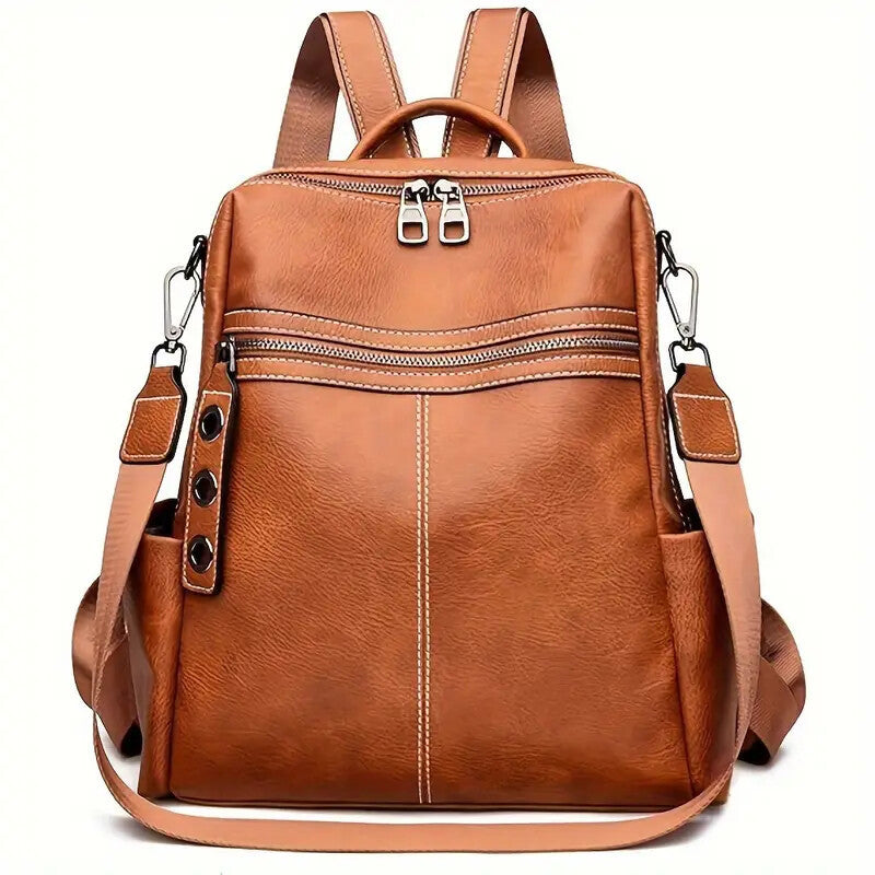 Women's Faux Leather Convertible Shoulder Handbag Versatile Everyday Purse Stylish - LAKD London