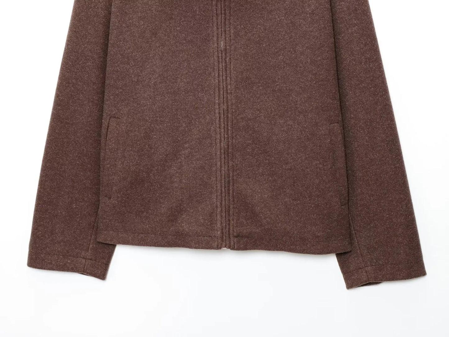 Women's Lapel Woolen Textured Casual Versatile Streetwear Jacket