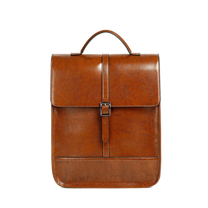 Women's British Style Waterproof Leather Travel Backpack Vintage - LAKD London