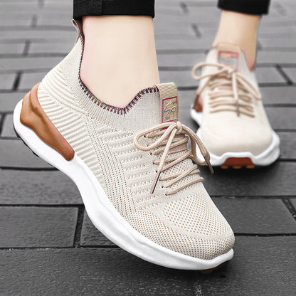 Women's Breathable Mesh Lace Up Casual Running Shoes