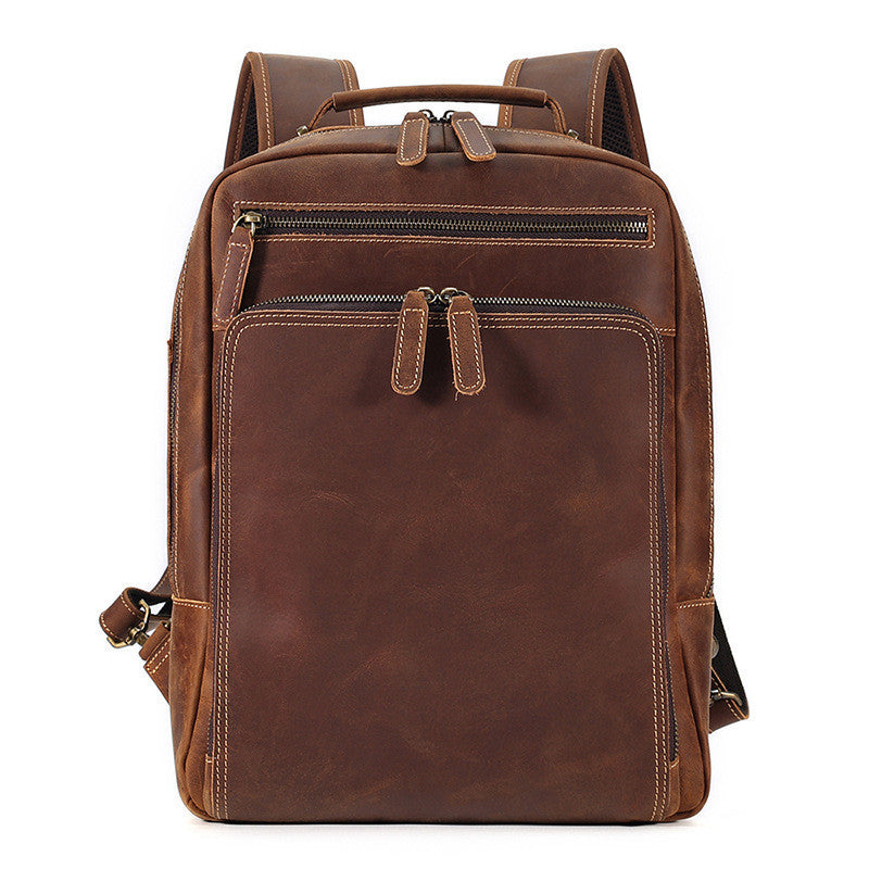 Men's Vintage Horse Leather Backpack Large Capacity Travel - LAKD London