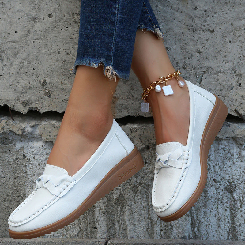 Women's Casual Weave Design Soft Flat Spring Summer Shoes