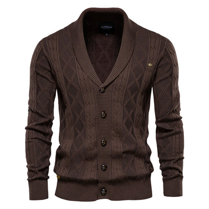 Men's Cotton V-Neck Cardigan for Classic Comfort and Everyday Style