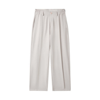 Men’s Versatile Loose Fit Straight Casual Draped Suit Trousers