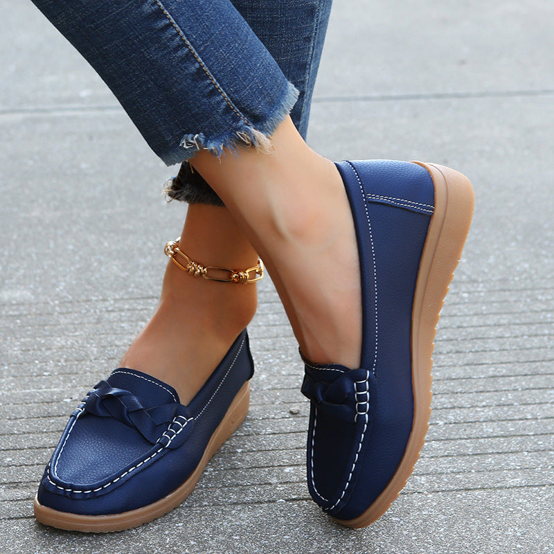 Women's Casual Weave Design Soft Flat Spring Summer Shoes