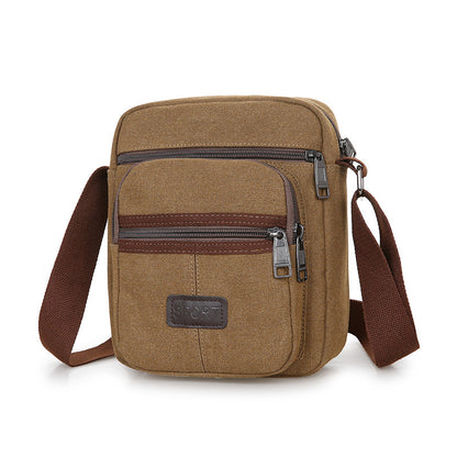 Men's Retro Canvas Messenger Shoulder Bag Casual Everyday Crossbody - LAKD London
