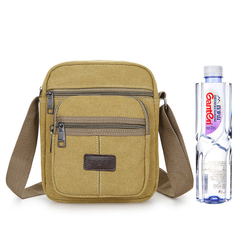 Men's Retro Canvas Messenger Shoulder Bag Casual Everyday Crossbody - LAKD London