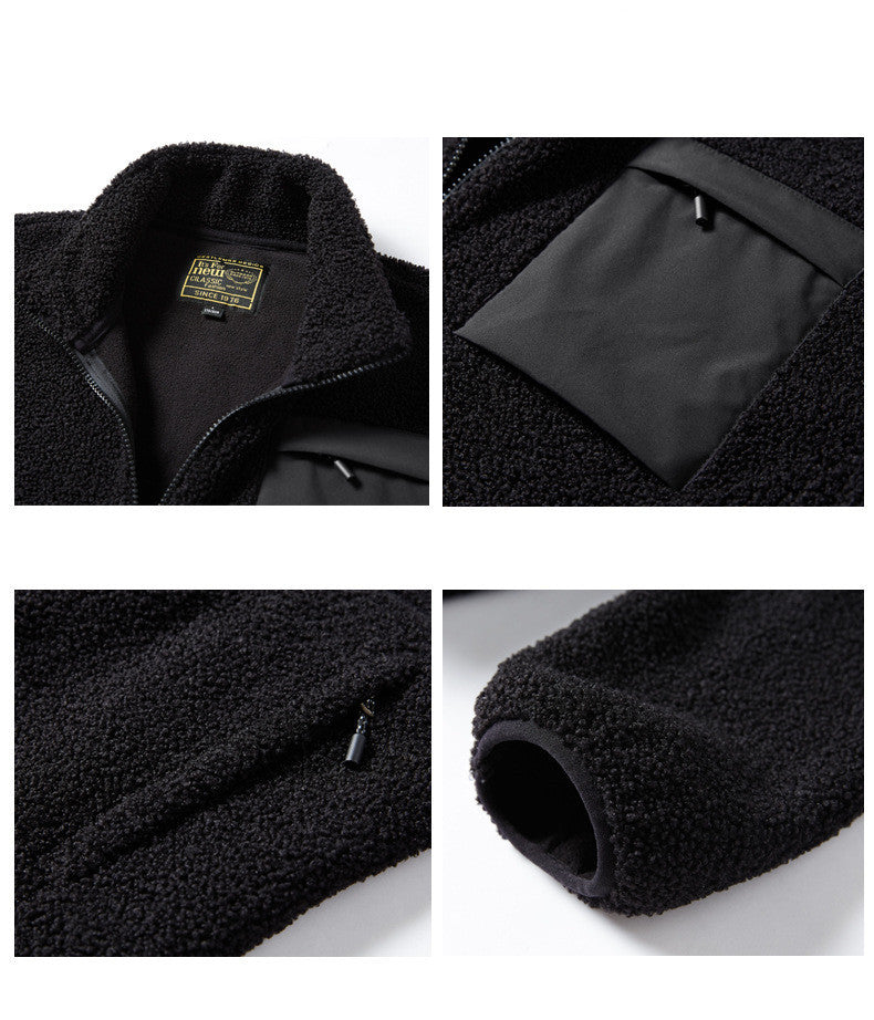 Men's Premium Plus Size Velvet Denim Casual Fur Jacket - LAKD London