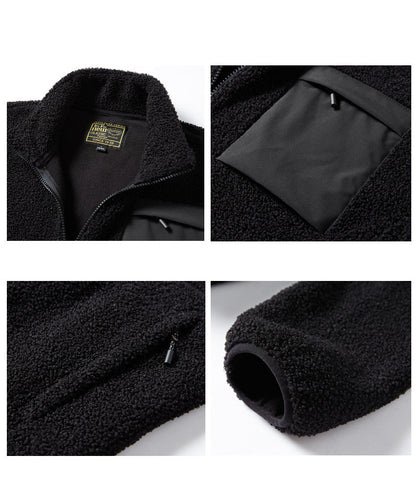 Men's Premium Plus Size Velvet Denim Casual Fur Jacket - LAKD London
