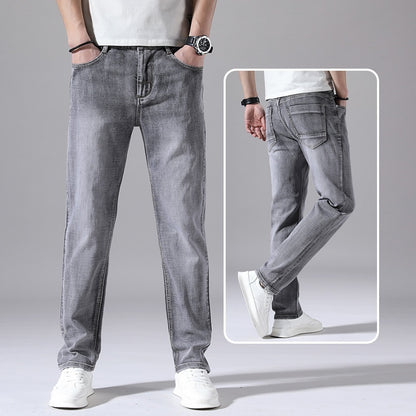 Men's Retro Straight Loose Jeans Casual Korean Style Summer Wear - LAKD London