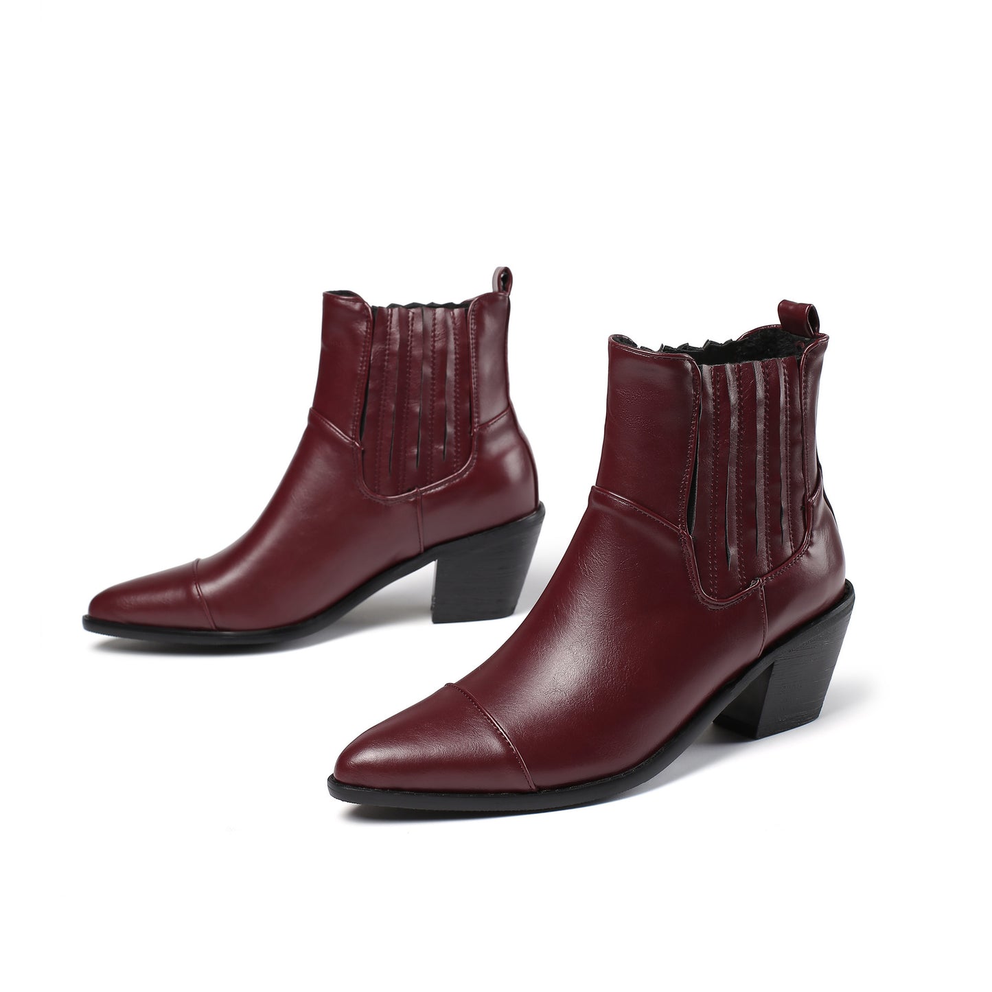 Women's Mid Heel Martin Boots Simple Stylish Solid Color