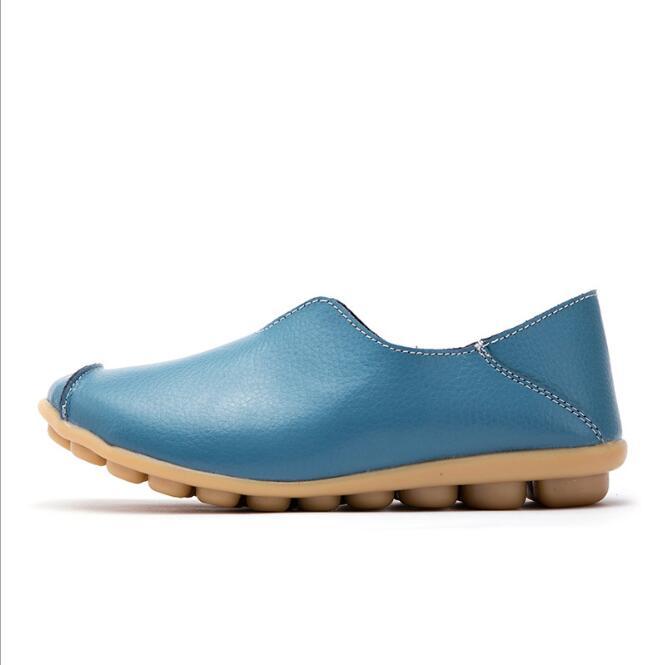 Women's Genuine Leather Flats With Durable Rubber Sole - LAKD London