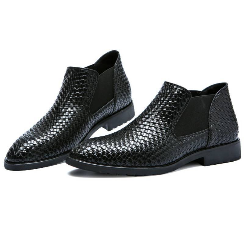Men's Luxury Plaid Sequin Chelsea Low Top Winter Boots - LAKD London