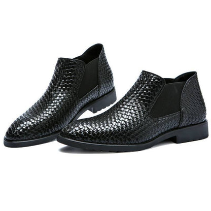Men's Luxury Plaid Sequin Chelsea Low Top Winter Boots - LAKD London