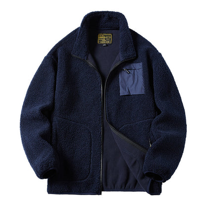 Men's Premium Plus Size Velvet Denim Casual Fur Jacket - LAKD London