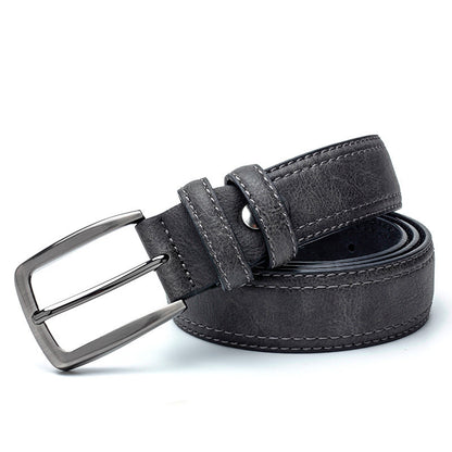 Men's Retro Leather Belt Vintage Old Money Jeans Style Classic - LAKD London