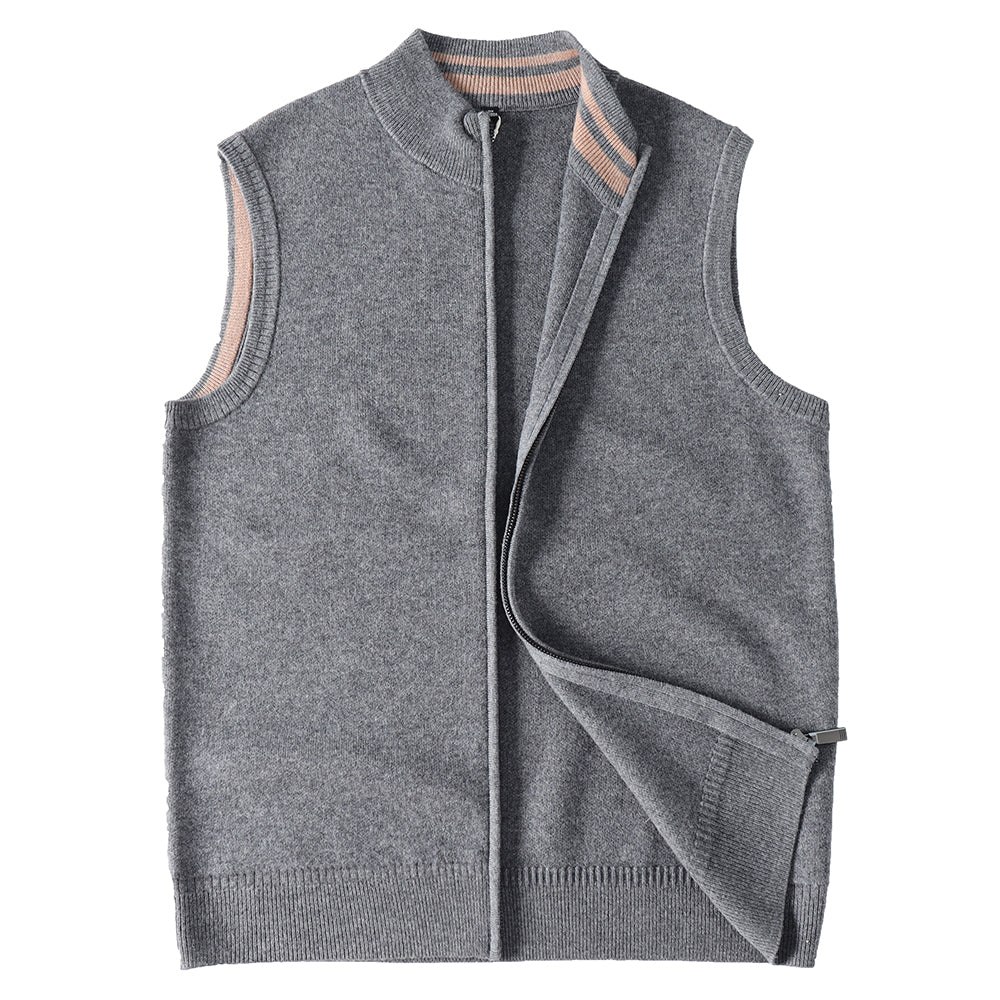 Men's Elegant Casual Knitted Cardigan Vest Warm Loose Fit Style