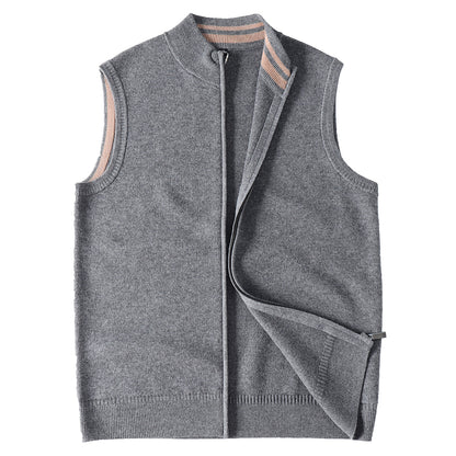 Men's Elegant Casual Knitted Cardigan Vest Warm Loose Fit Style