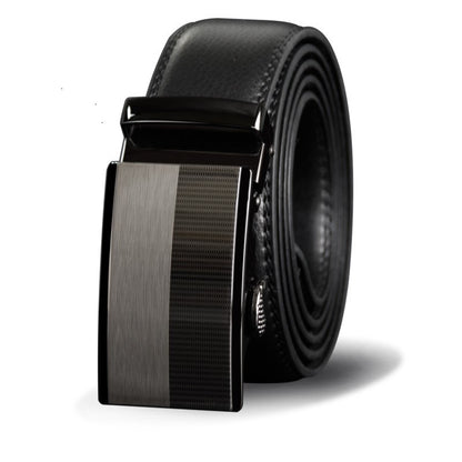Men's Simple Business Formal Leather Belt Automatic Buckle Classic Style - LAKD London