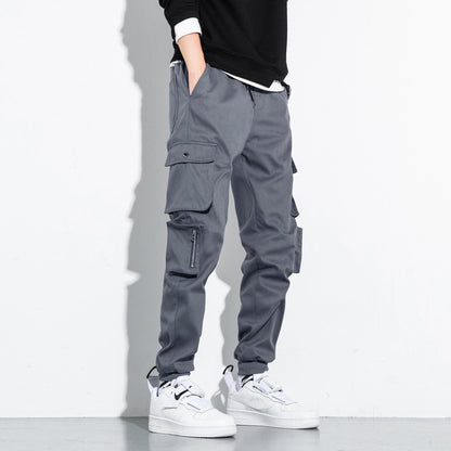 Men's Cotton Sports Multipocket Cargo Pants Relaxed Urban Style Wear - LAKD London