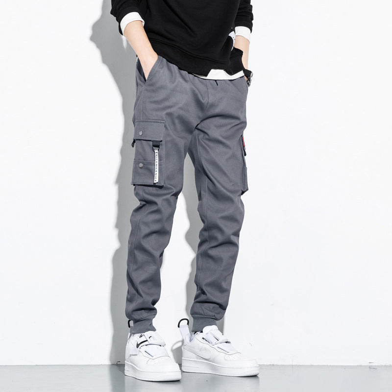 Men's Cotton Sports Multipocket Cargo Pants Relaxed Urban Style Wear - LAKD London