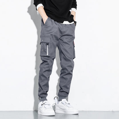 Men's Cotton Sports Multipocket Cargo Pants Relaxed Urban Style Wear - LAKD London