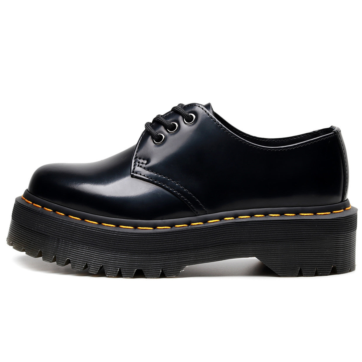Women's Doc Martens Platform Leather Lace Up Low Top Shoes - LAKD London