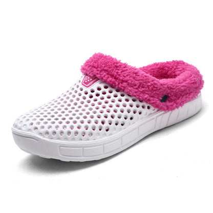 Women's Plush Garden Clogs Fuzzy Mule Indoor Slippers Warm Comfortable