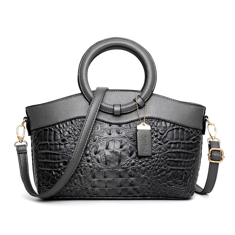 Women's Luxury Retro Crocodile Effect Designer Leather Handbag - LAKD London