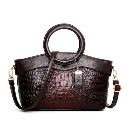Women's Luxury Retro Crocodile Effect Designer Leather Handbag - LAKD London