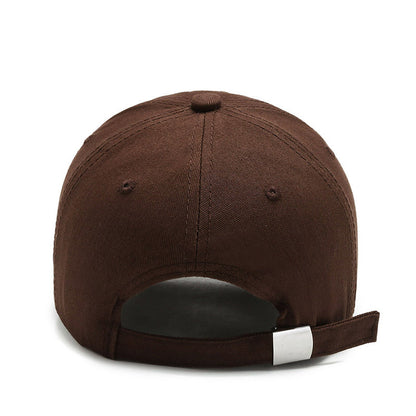 Men's Solid Colour Baseball Cap Embroidered Letters Soft Cotton Hat