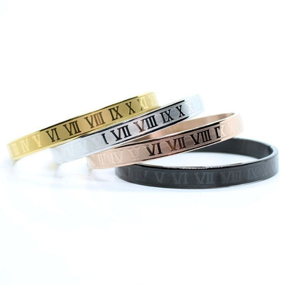 Unisex Roman Style Stainless Steel Bracelet Classic Durable Jewellery - LAKD London