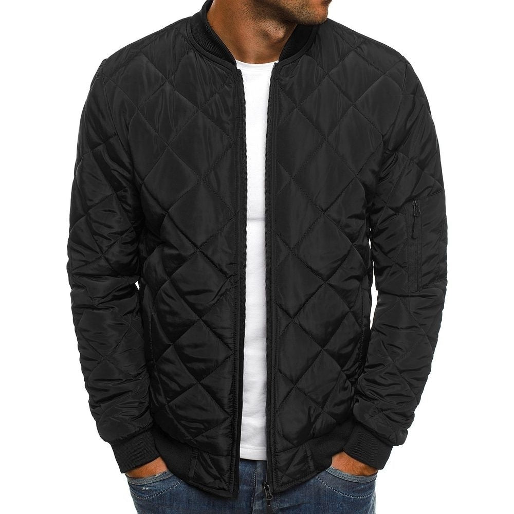 Men's Comfortable Double Padded Bomber Jacket Wind Resistant Coat - LAKD London