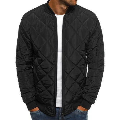 Men's Comfortable Double Padded Bomber Jacket Wind Resistant Coat - LAKD London