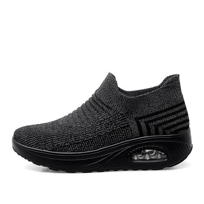 Women's Breathable Slip On Lazy Flying Woven Comfort Walking Shoes - LAKD London