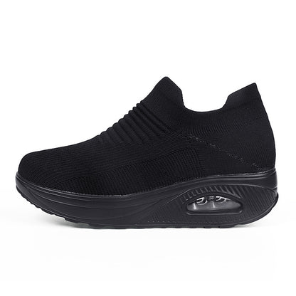 Women's Breathable Slip On Lazy Flying Woven Comfort Walking Shoes - LAKD London