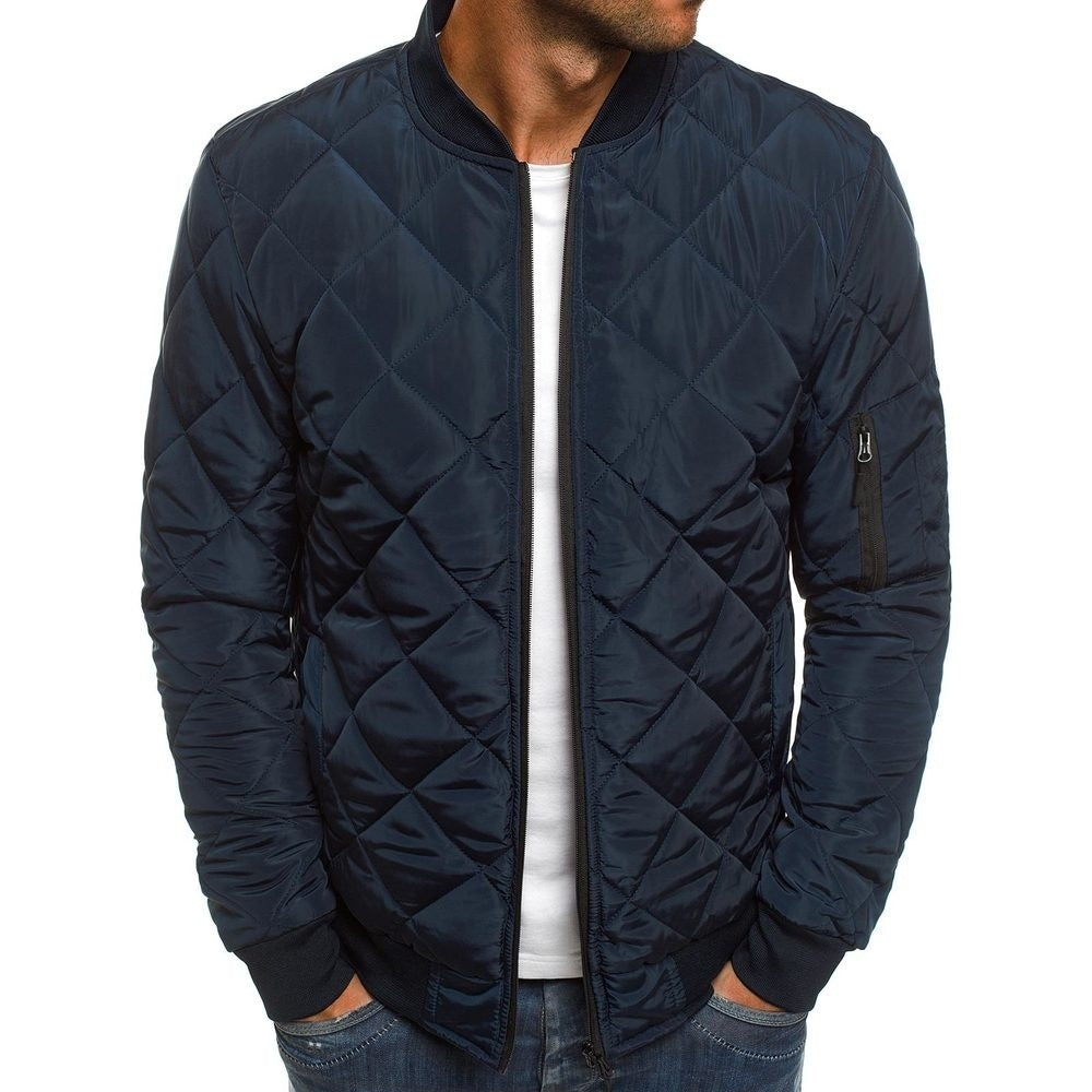 Men's Comfortable Double Padded Bomber Jacket Wind Resistant Coat - LAKD London