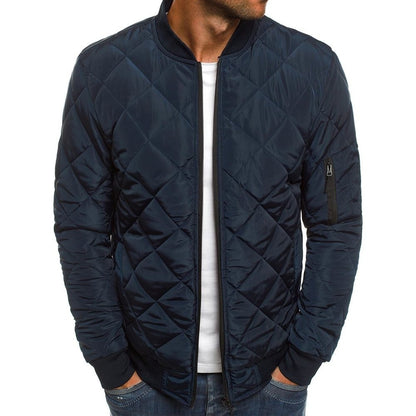 Men's Comfortable Double Padded Bomber Jacket Wind Resistant Coat - LAKD London