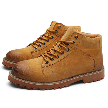 Men's Premium Genuine Cowhide Leather Martin Work Boots - LAKD London