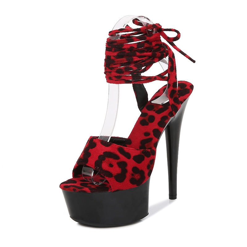 Women's Leopard Print Stiletto Heels For Elegant Party Fashion