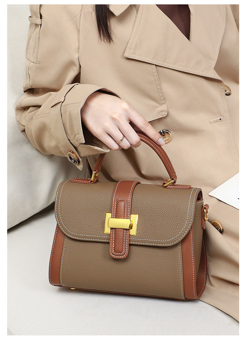 Women's Luxury Genuine Leather One Shoulder Textured Designer Handbag