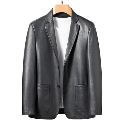 Men's Premium Quality Business Casual Leather Slim Fit Coat - LAKD London