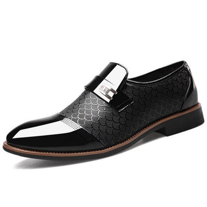 Men's Patent Dress Shoes Buckled Formal Smart Business Footwear Style