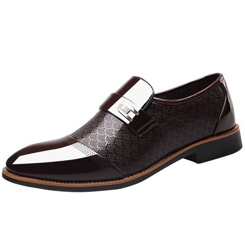 Men's Patent Dress Shoes Buckled Formal Smart Business Footwear Style