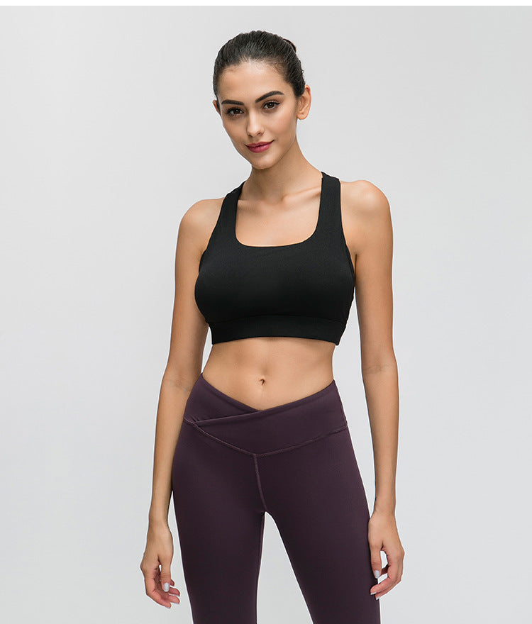 Women's Premium Contrast Panel Fitness Athletic Sports Bra Supportive - LAKD London