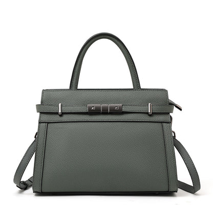 Women's Genuine Leather Luxury Clamshell Crossbody Shoulder Handbag